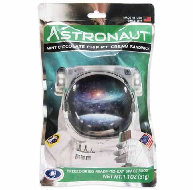 Astronaut Food - Mint Chocolate Chip Ice Cream Sandwich