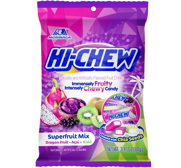 HI-CHEW PEG BAG - SUPERFRUIT MIX (ACAI KIWI DRAGON FRUIT)