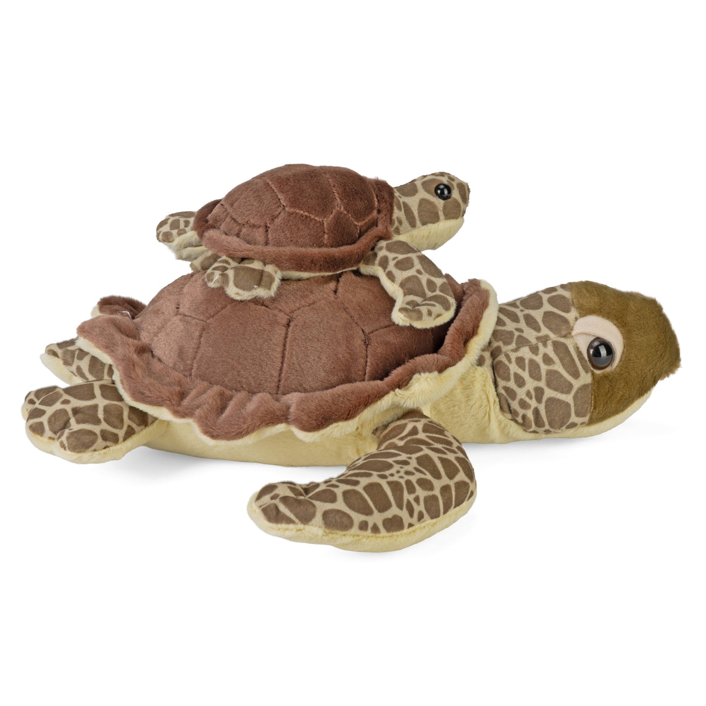Mom Baby Green Sea Turtle Stuffed Animal 12"