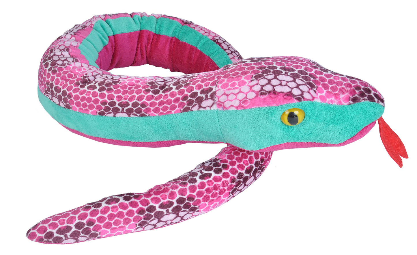 Snake Honeycomb Pink Stuffed Animal 54"