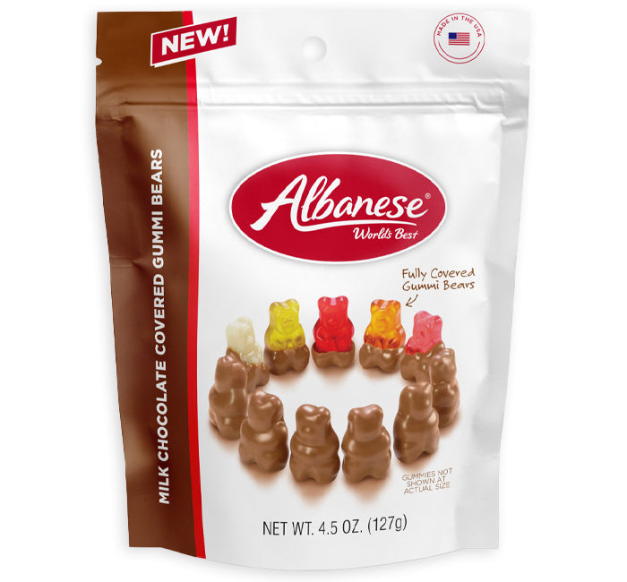 Albanese Milk Chocolate Covered Gummi Bears Peg Bag