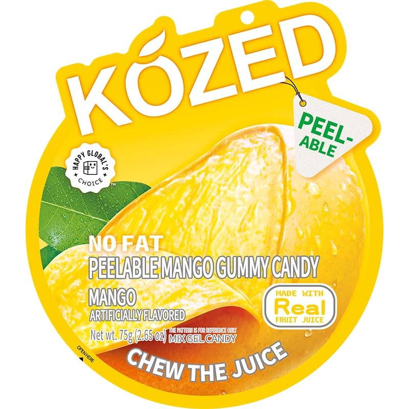 KOZED 3D Mango Juice Filled Peelable Candy 2.64 Oz
