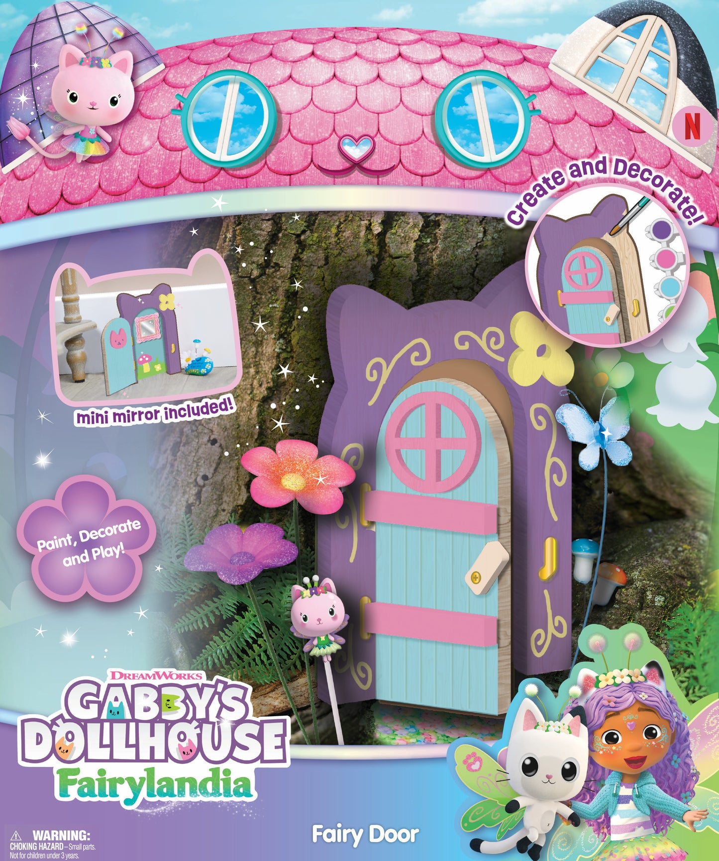 Gabby's Dollhouse Kitty Fairy Door