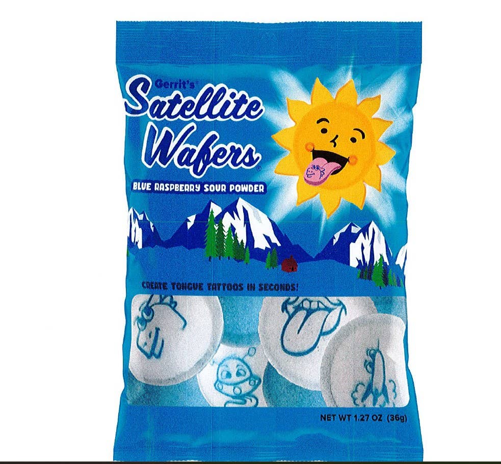 Satellite Wafers Blue Raspberry Sour Powder 1.27oz, 12ct