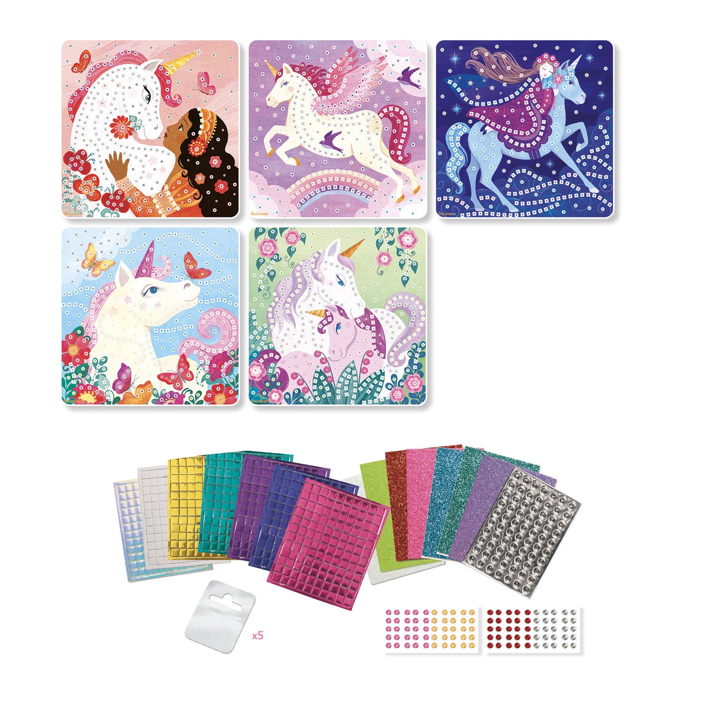 Unicorns Lg. Mosaics - Stick'N Fun