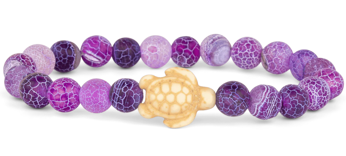 Sea Turtle Coral Reef Violet Journey Bracelet