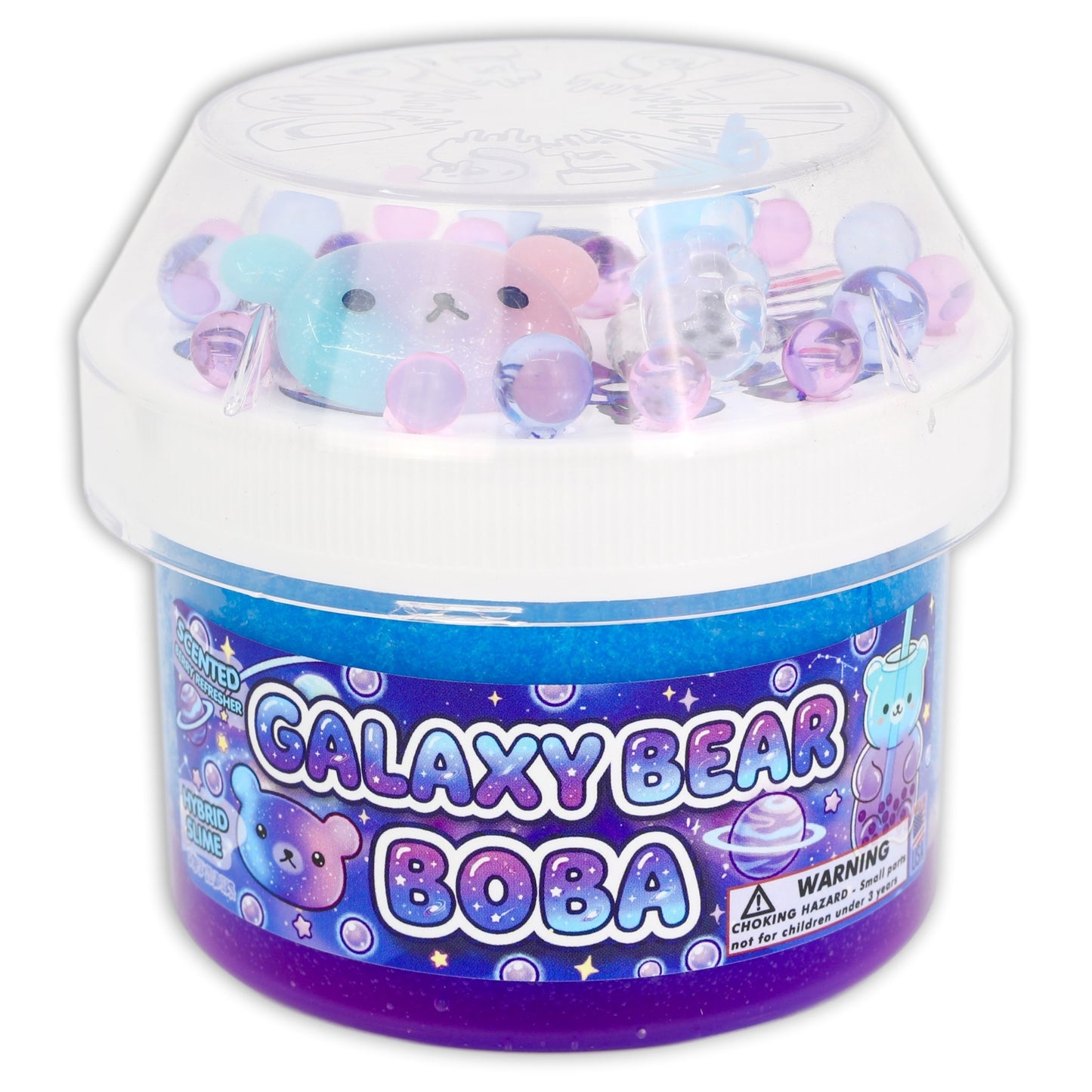 Galaxy Bear Boba Hybrid Slime (Dopeslimes)