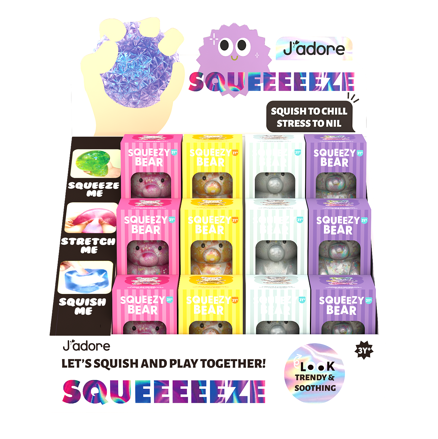 Glitter Bear Squish