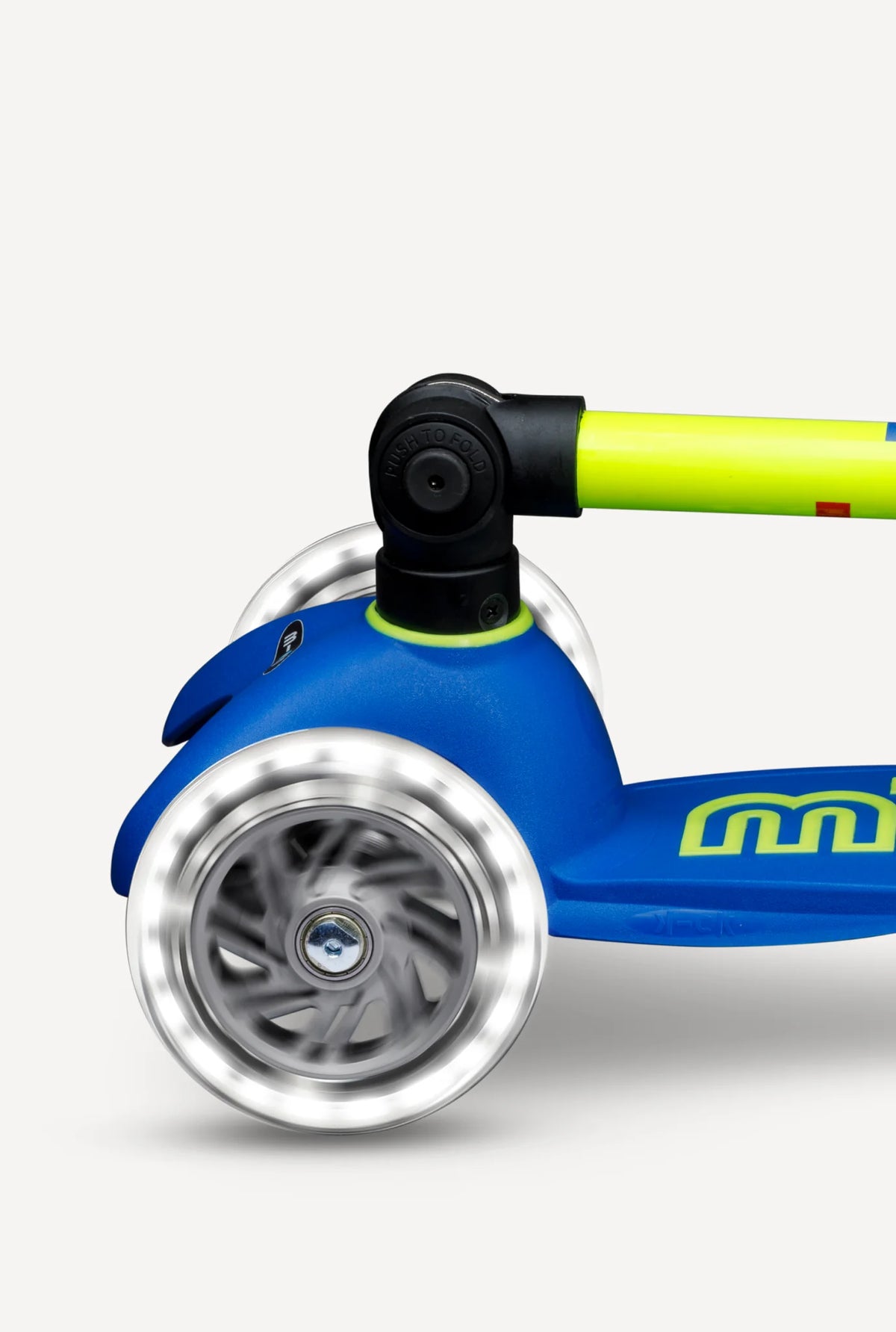 Neon Canary Yellow Micro Mini LED Scooter - Foldable