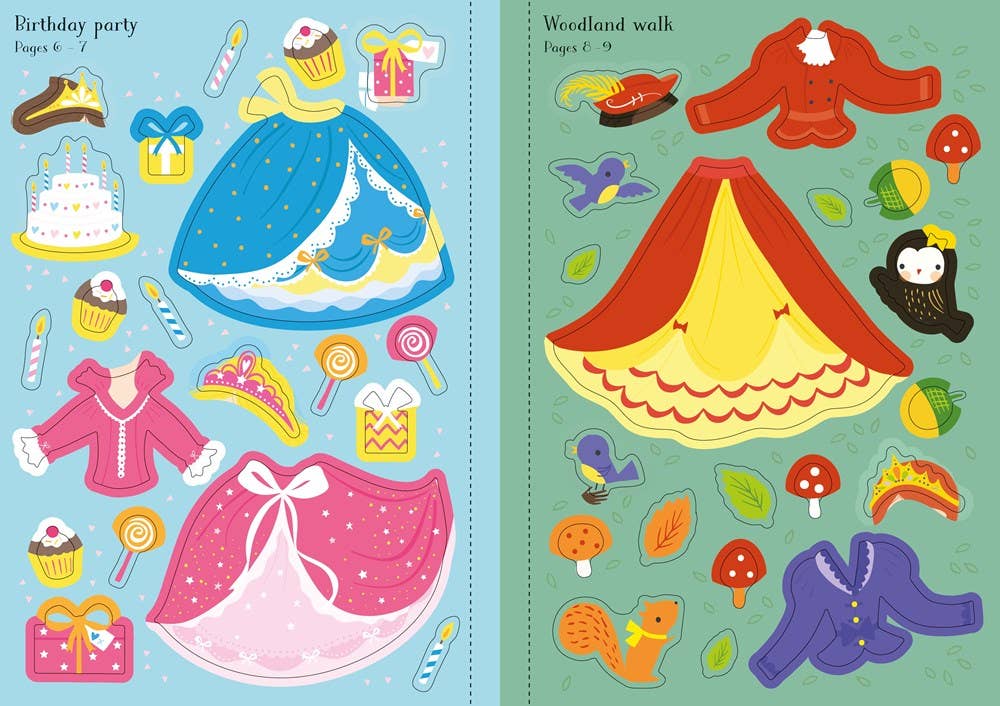 Princesses - Little Sticker Dolly Dressing