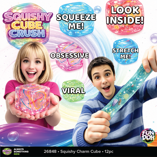 Fun Doh Squishy Charm Cube
