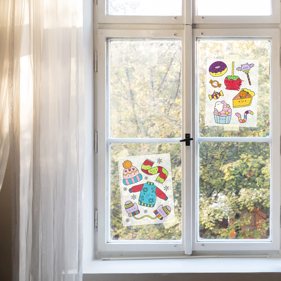Cute Halloween Window Art: Usborne