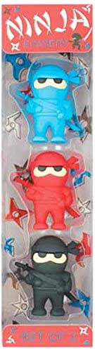 Ninja Erasers - Set of 3