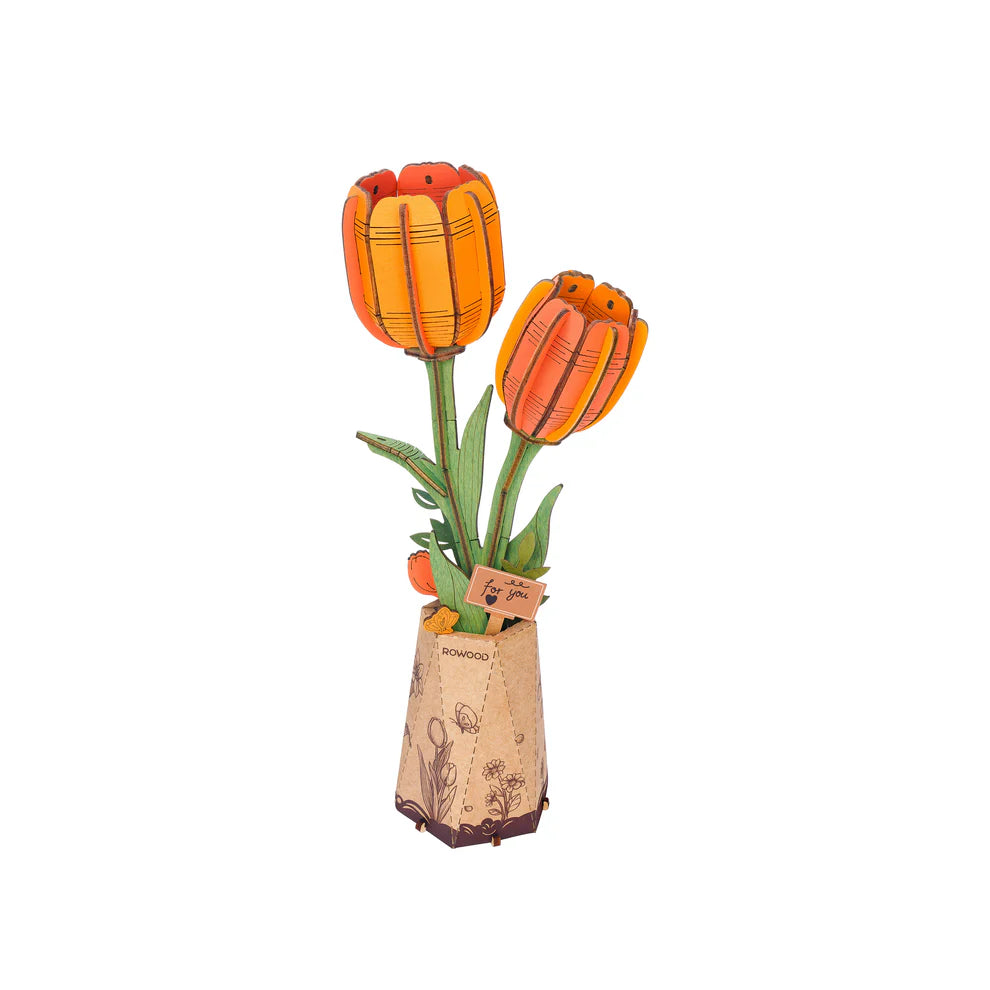 Orange Tulip 3d Flower