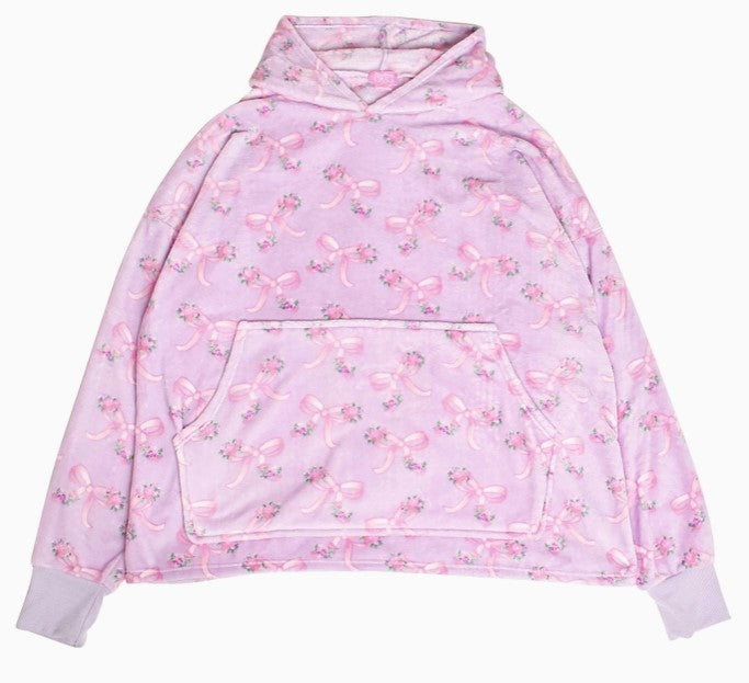 Fleece-Printed Pullover Oversized Blanket Hoodie (3 styles)