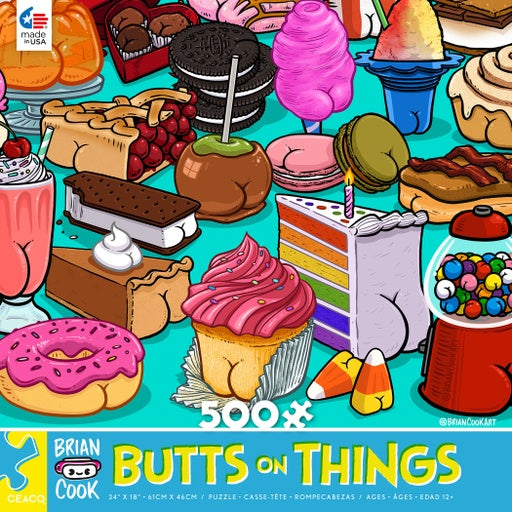 500pc Sweet Cheeks Butts on Things Puzzle