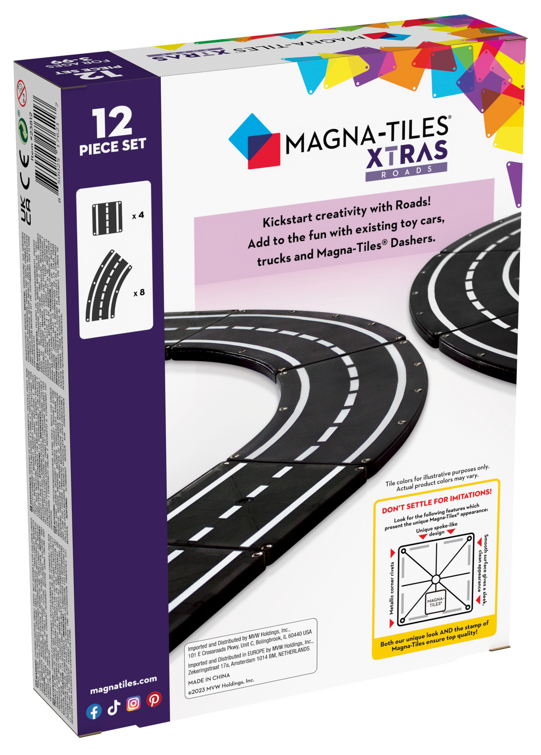 Xtras Roads 12pc Set (Magna-Tiles)