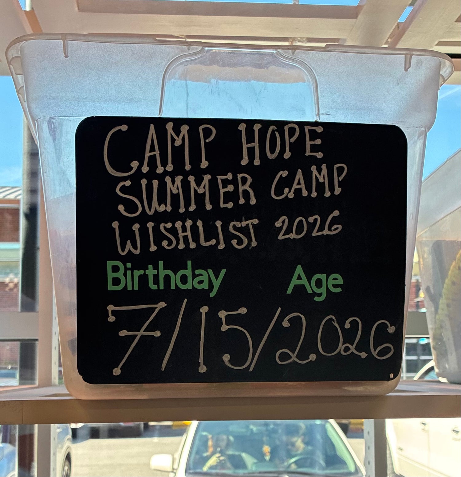 Camp Hope Chattanooga 2026 Summer Wishlist