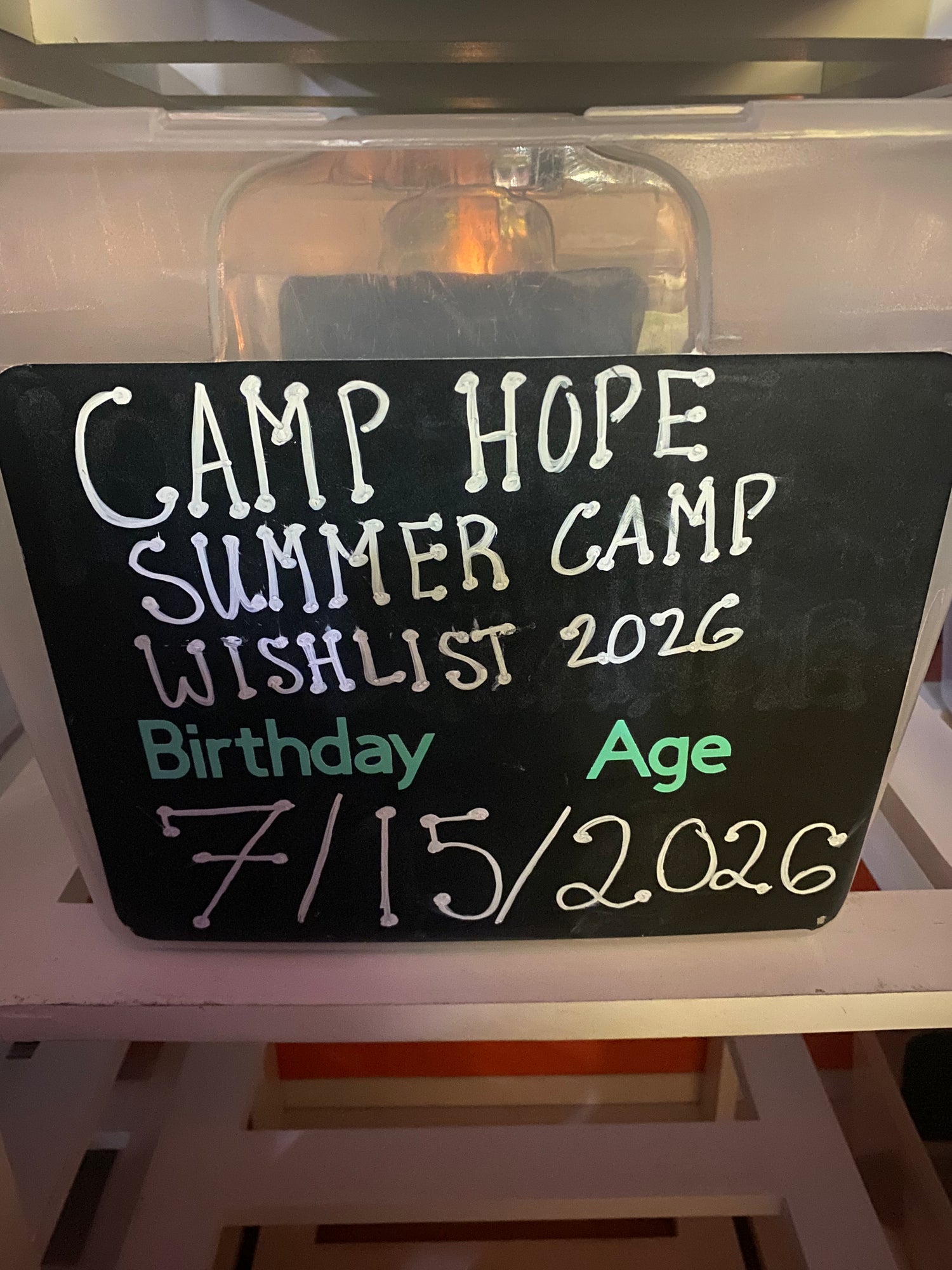 Camp Hope Chattanooga 2026 Summer Wishlist