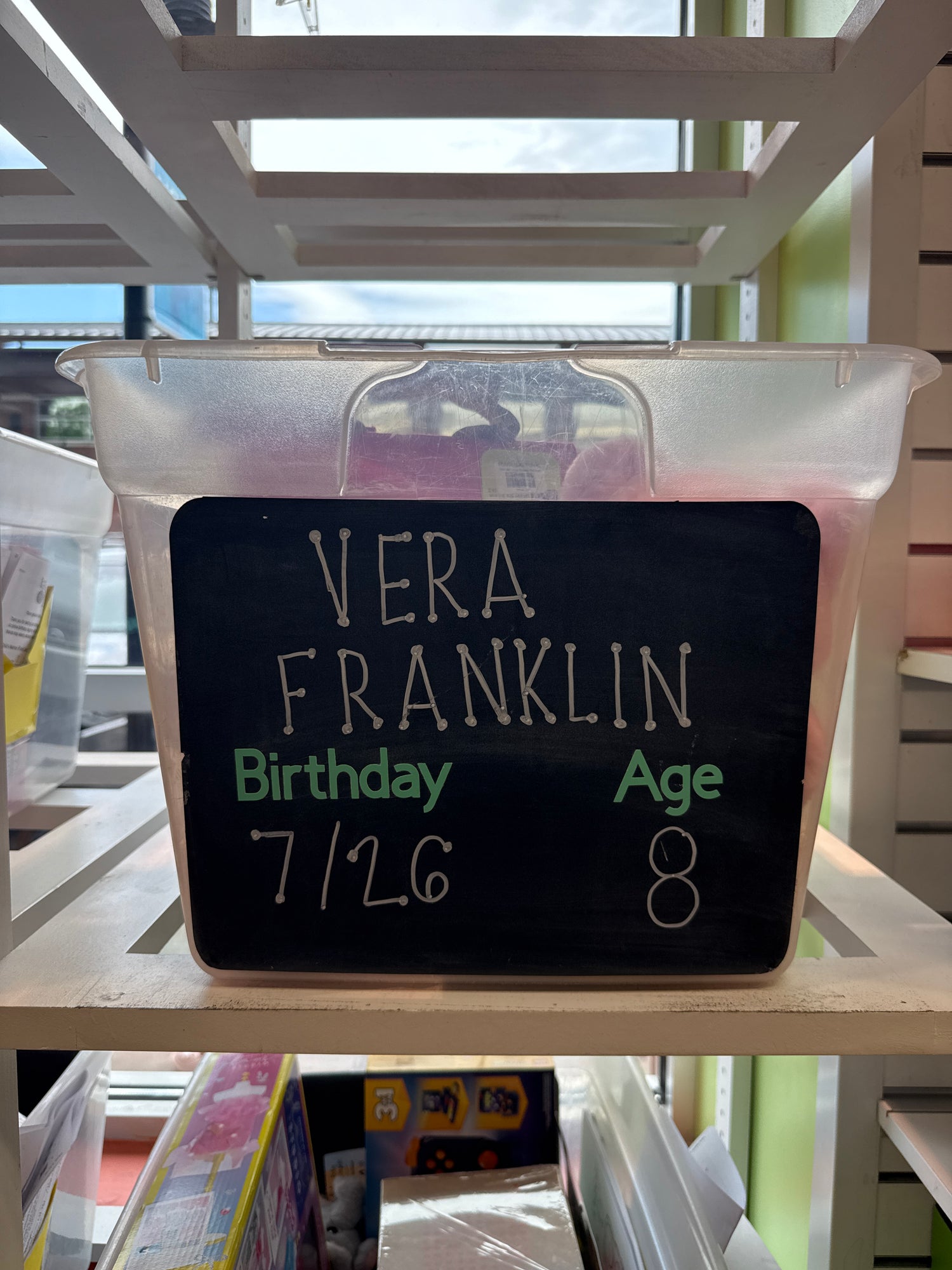 VERA FRANKLIN'S BIRTHDAY WISHLIST