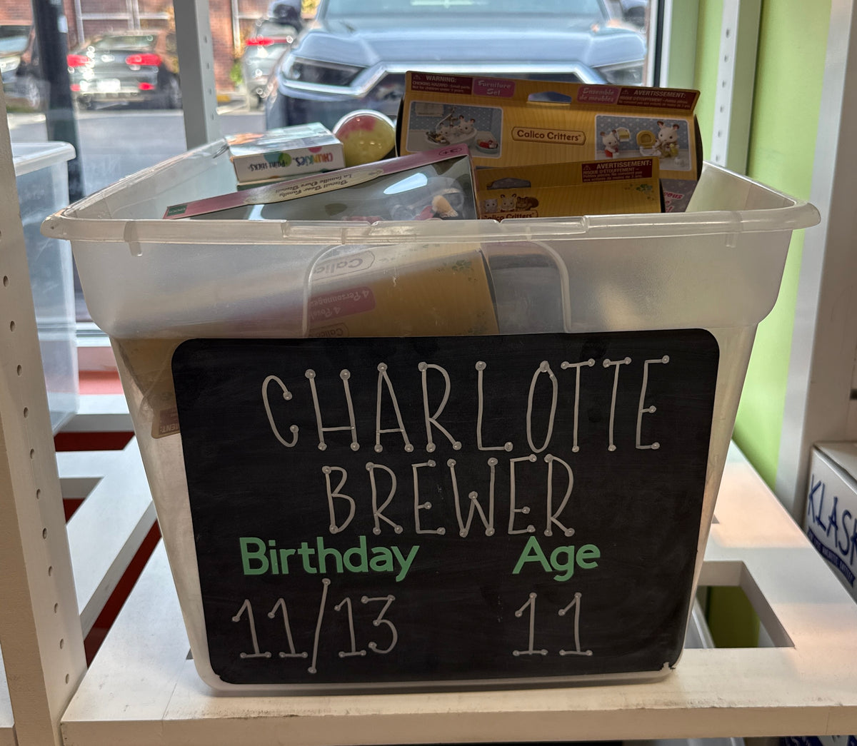CHARLOTTE BREWER'S BIRTHDAY WISHLIST