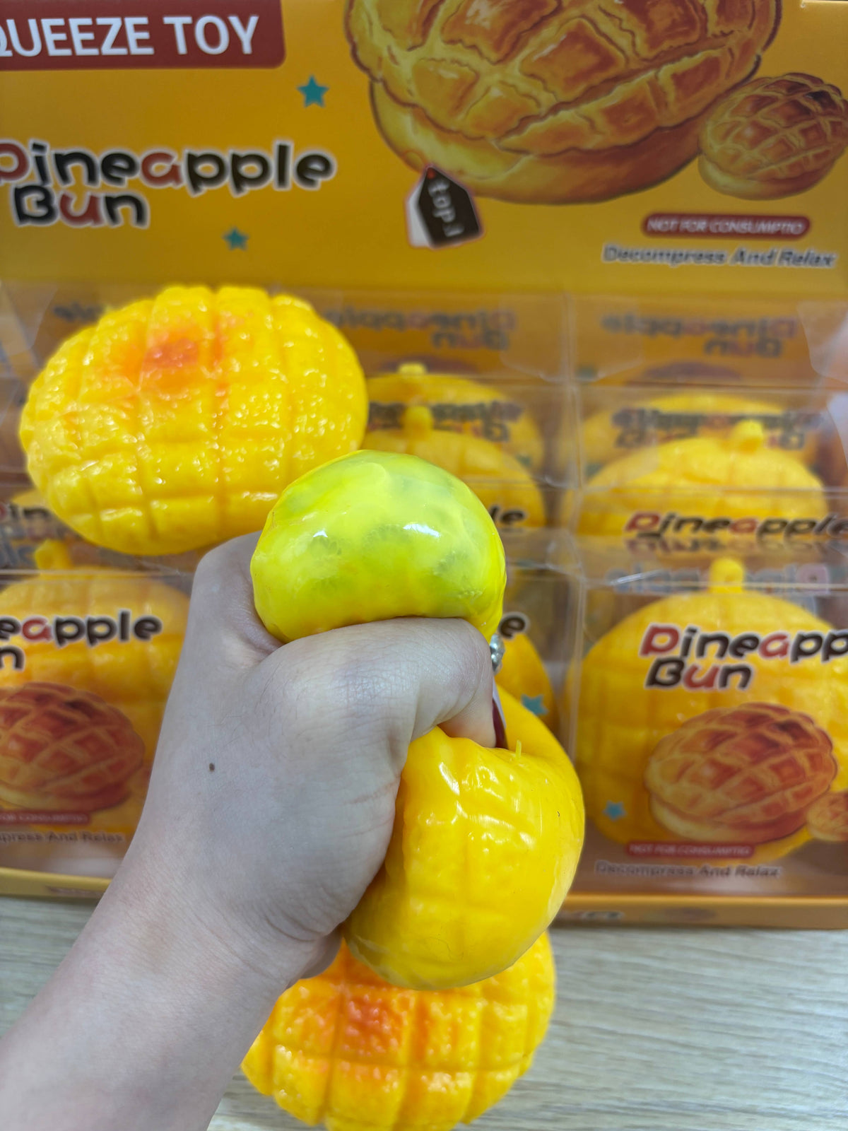 Crunchy Pineapple Bun Squishy Stress Relief Toy