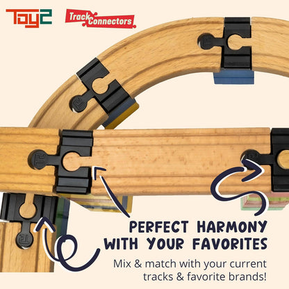 20pc Wooden Slope Train Track Accessories