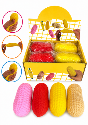 Ultra Squishy Peanut Stress Toy – Assorted Colors