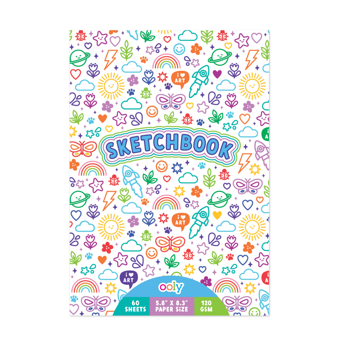 Colorful Doodles: Sketchbook (5.8'' x 8.3''; 60 Sheets)