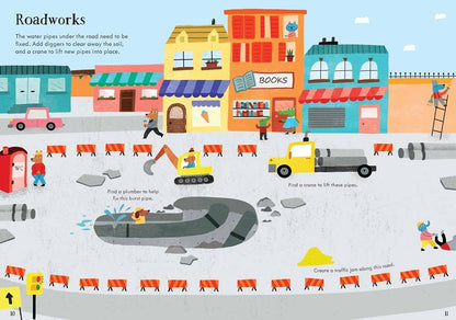 Little First Stickers Diggers And Cranes : Usborne