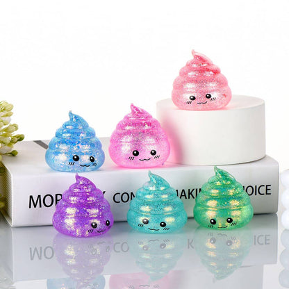 Glitter Poop Squishy Stress Relief Toy