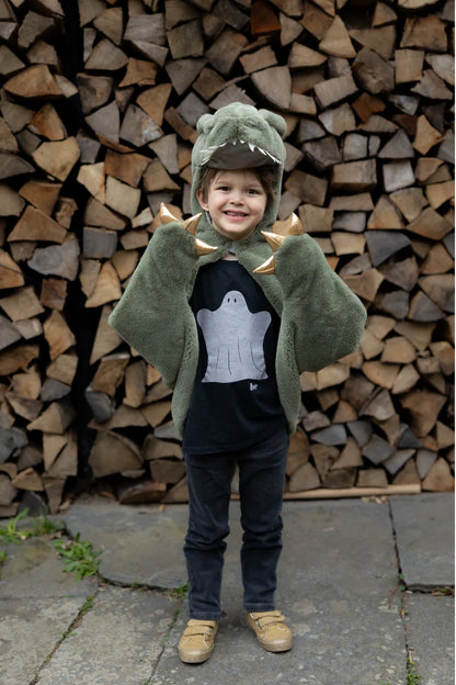 T-Rex Cuddle Cape, Green (Size 3-4)