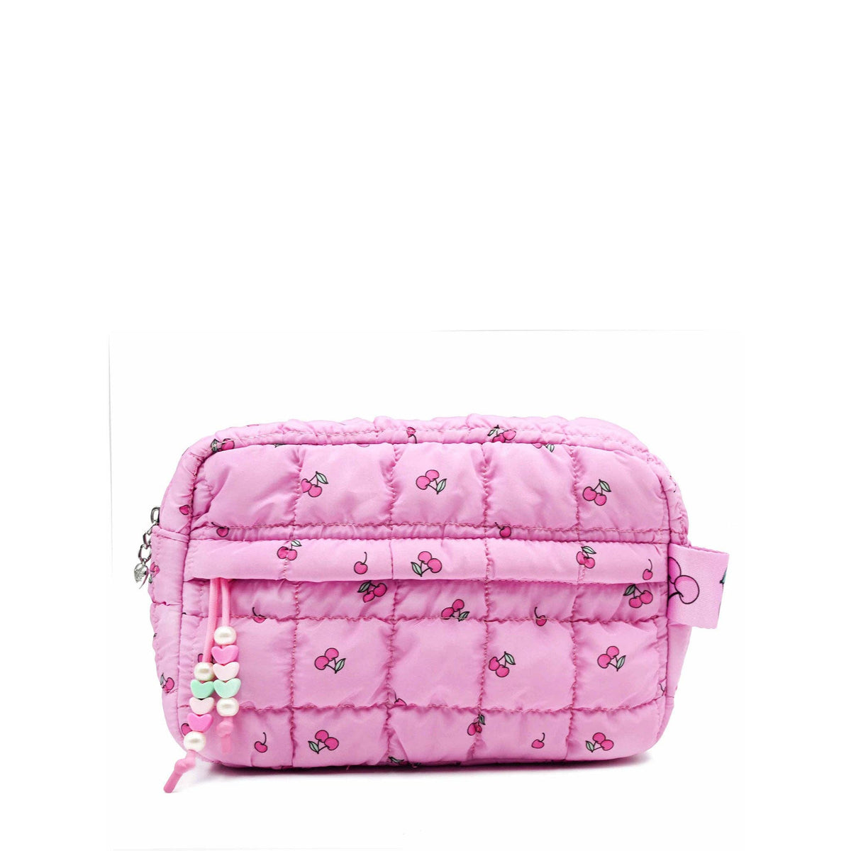 Quilted Scrunchies Cherry Printed Pouch
