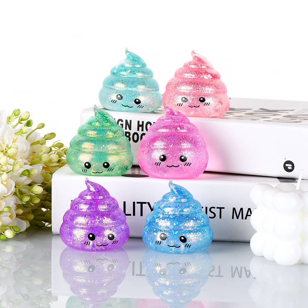 Glitter Poop Squishy Stress Relief Toy