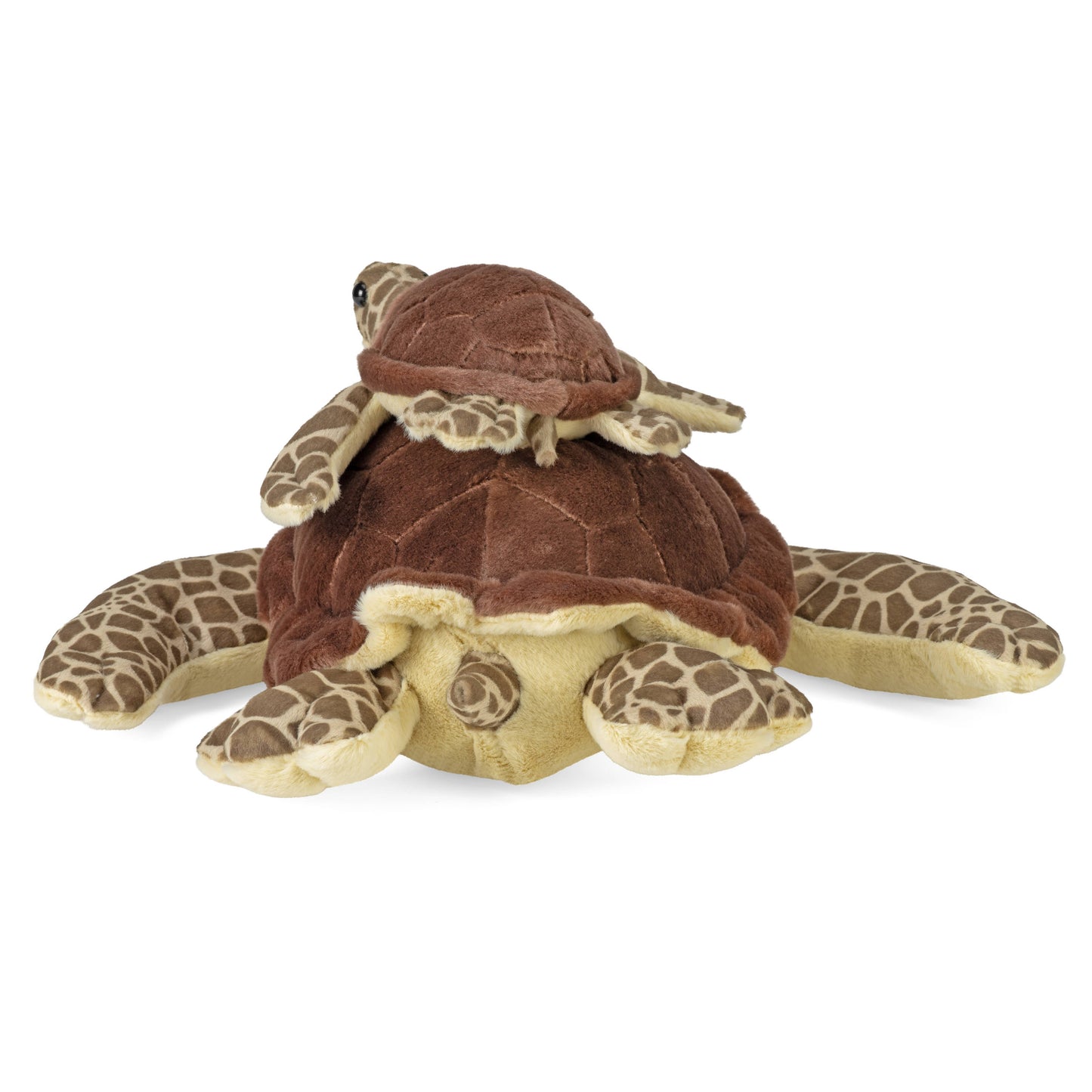 Mom Baby Green Sea Turtle Stuffed Animal 12"