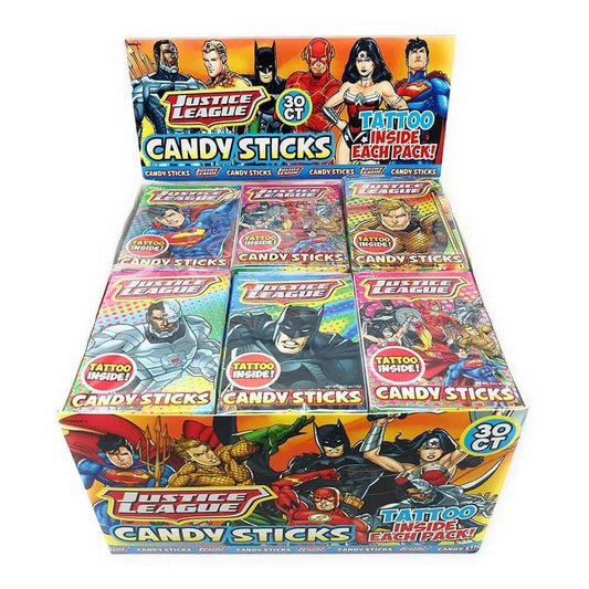 World's Justice League Comics Candy Cigarette & Tattoo