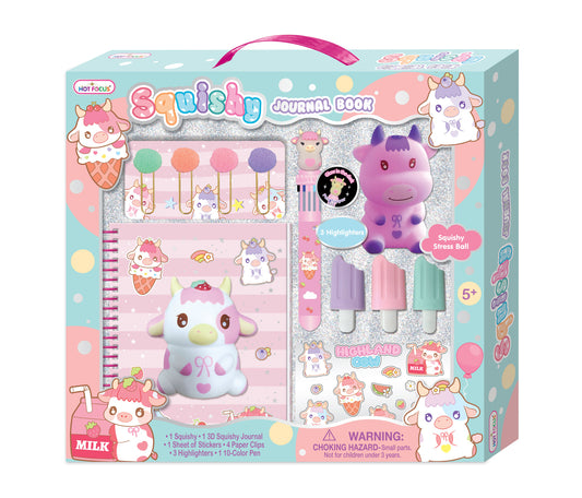 Squishy Journal Book, Highland Cow