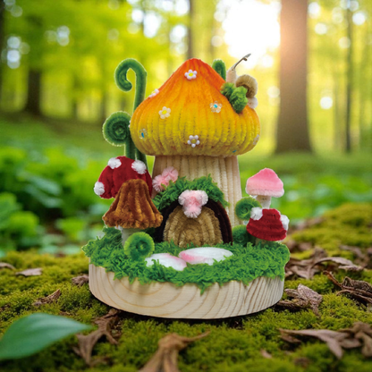 DIY Chenille Kit – Mushroom House