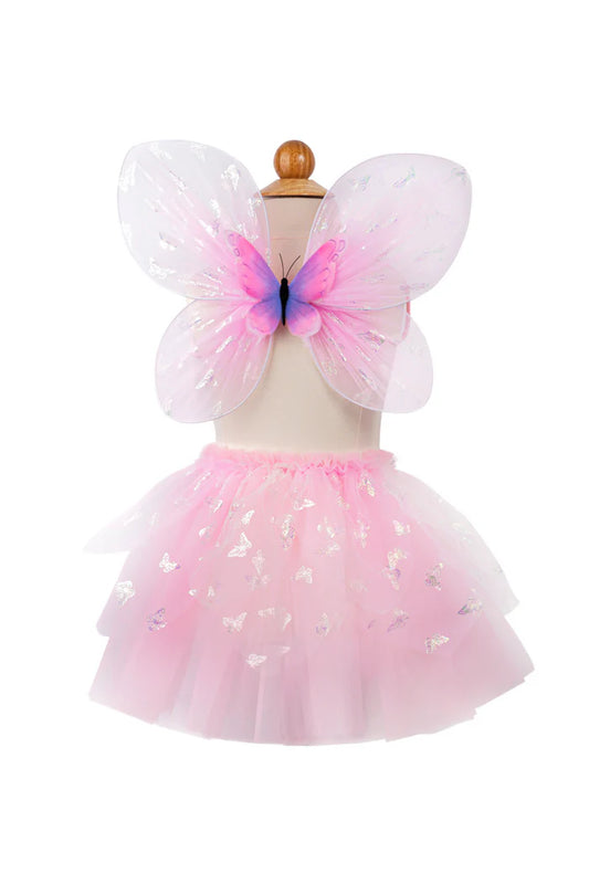 Flutter Butterfly Pink Wings & Skirt (Size 4-6)