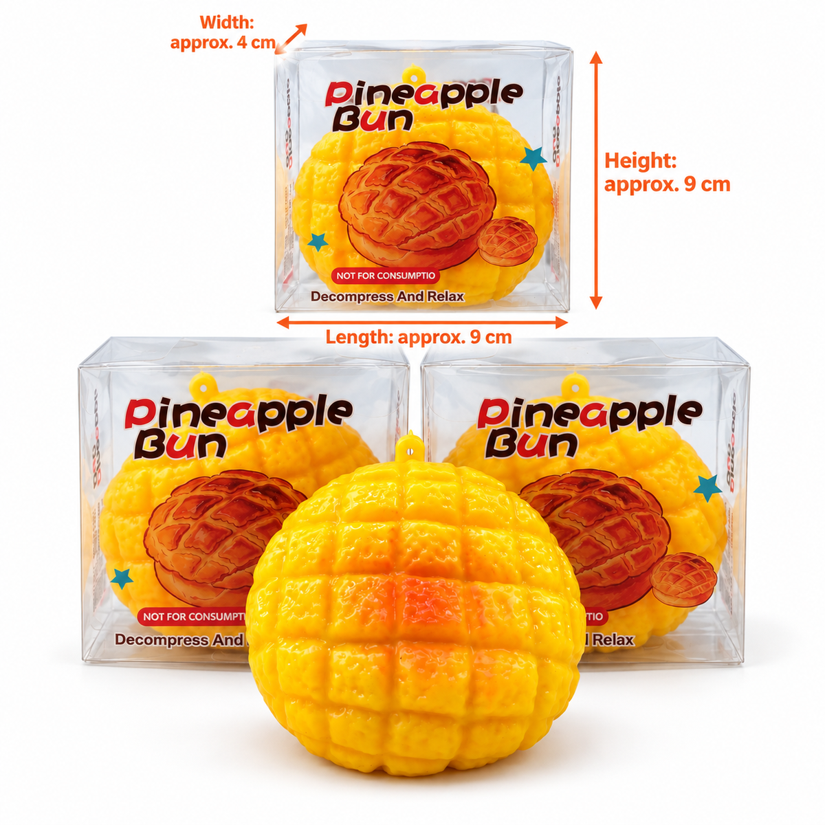 Crunchy Pineapple Bun Squishy Stress Relief Toy