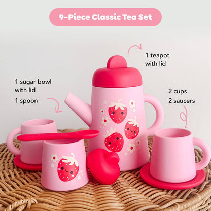 Silicone Tea Set - Strawberry Patch