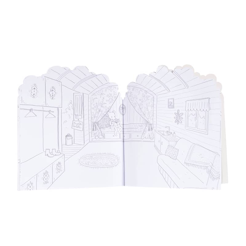 The Big Family Coloring Books  & Assorted Stickers - Moulin Roty