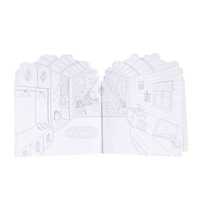 The Big Family Coloring Books  & Assorted Stickers - Moulin Roty