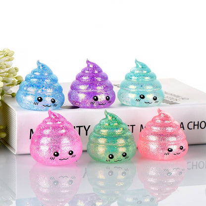 Glitter Poop Squishy Stress Relief Toy
