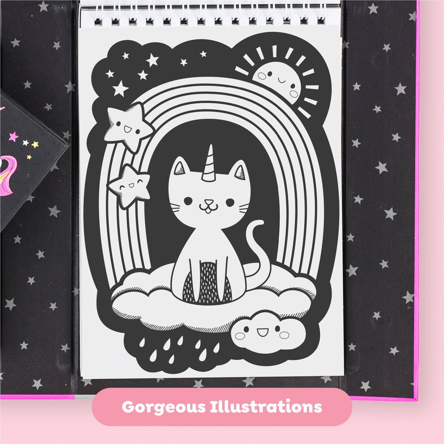 Neon Coloring Set - Unicorns and Friends