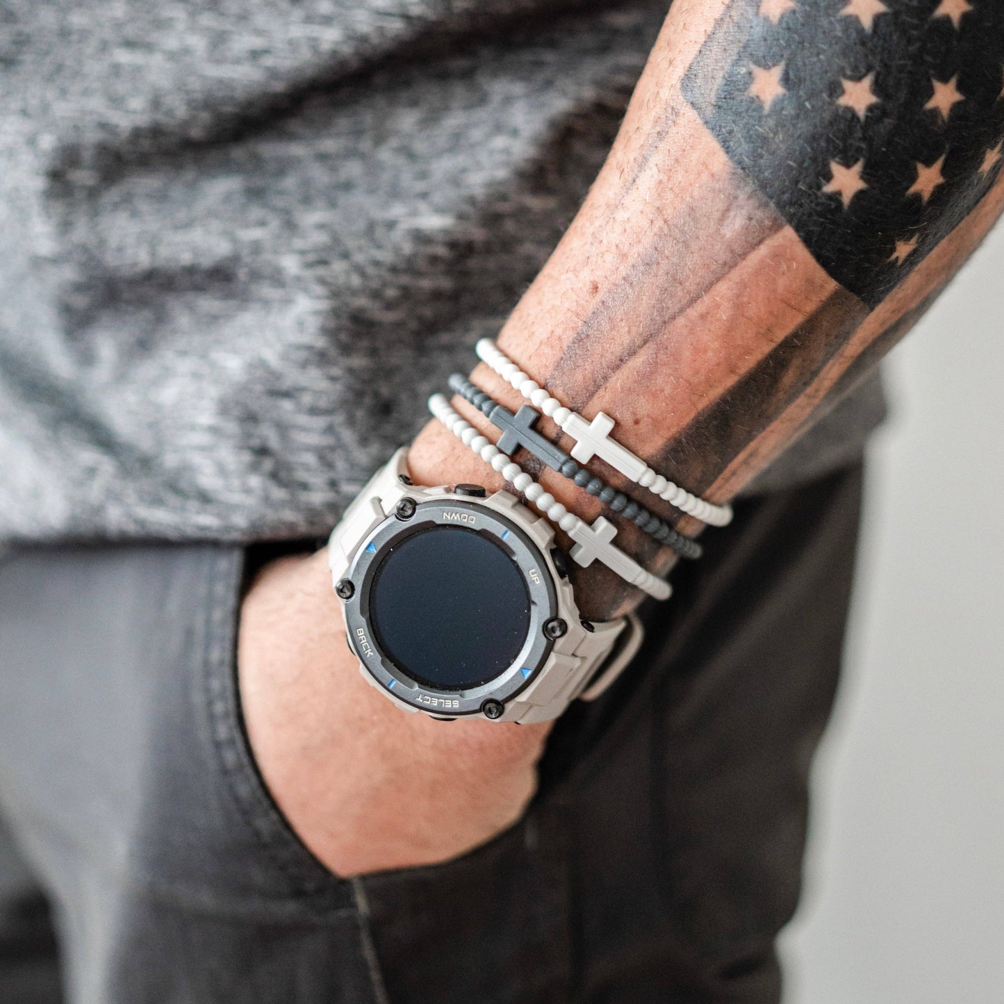 Single Jesus Loop Bracelet