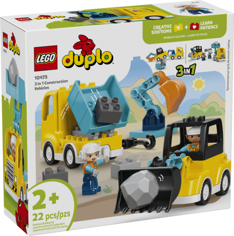 LEGO Duplo 3 In 1 Construction Vehicles
