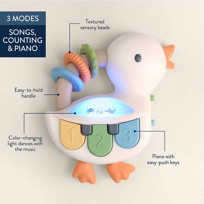 Bitzy Tunes™ Goose - Light-up Interactive Piano Toy
