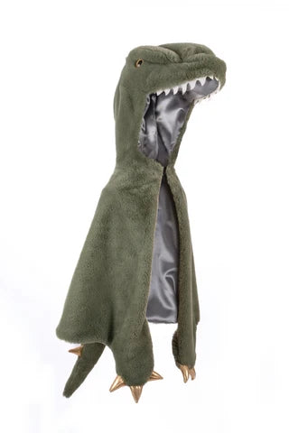 T-Rex Cuddle Cape, Green (Size 3-4)