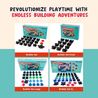 12pk Wooden Track Connectors Builder Set